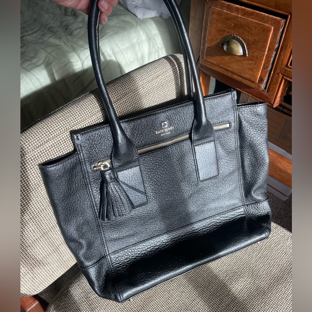 Kate Spade Southport Avenue Oden Leather Tote, Black